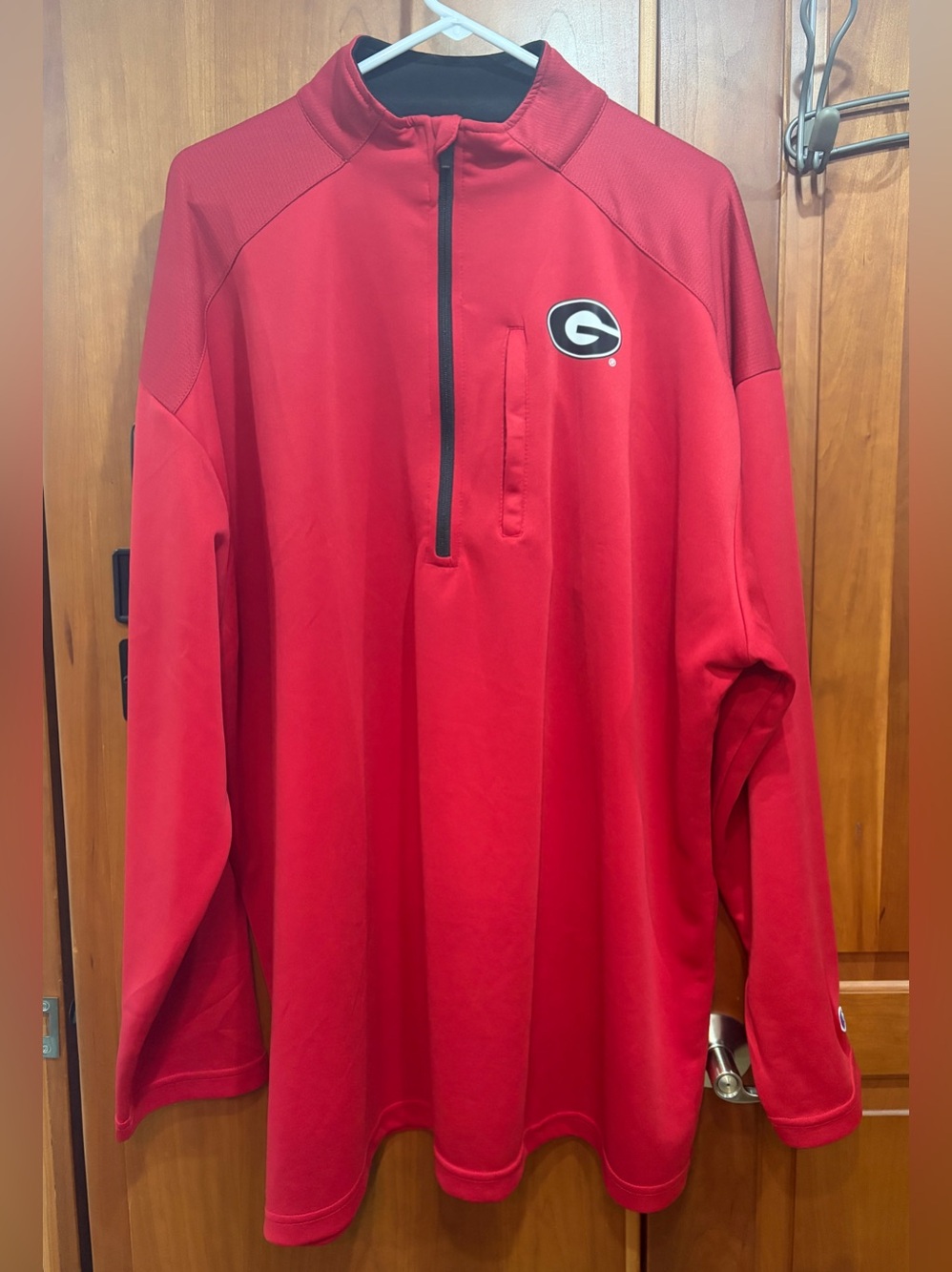 Champion UGA Men’s 3X Red Quarter‑Zip Pullover Game Day Fan Gear